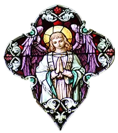 Imagen de Vidrieras de ángel con las Manos Cruzadas